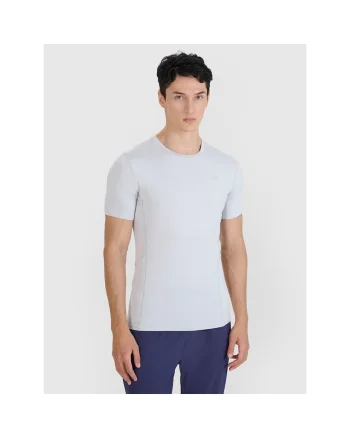 Tricou sport  alergare montana, slim, uscare rapida, gri, material sintetic