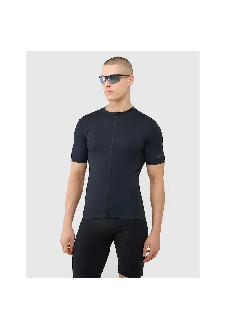 Tricou ciclism  negru, slim fit, uscare rapida, sintetic