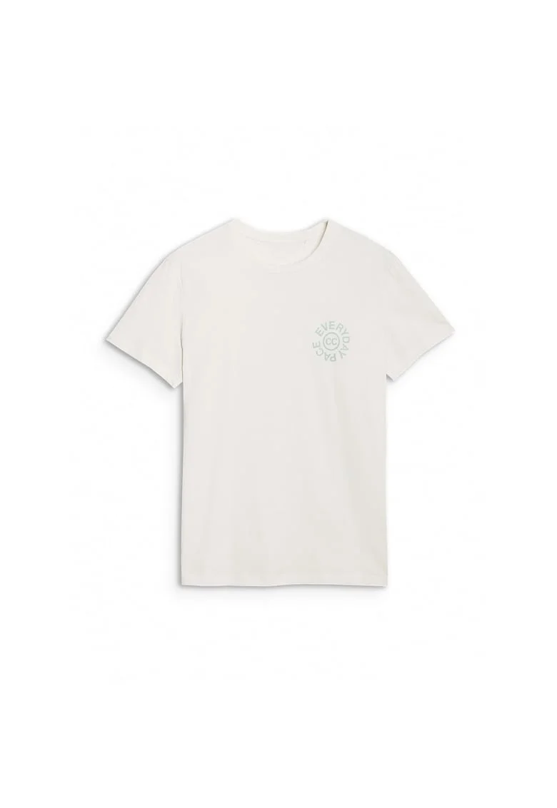 Tricou sport barbatesc  imprimeu "Everyday Pace", alb, bumbac