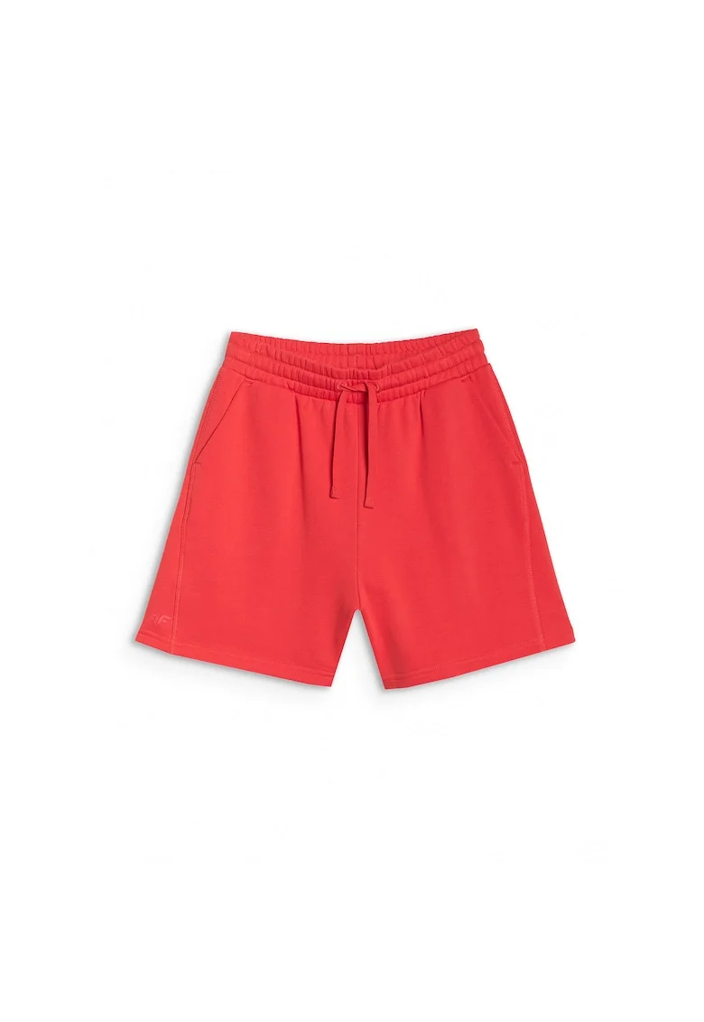 Pantaloni sport dama  supradimensionati, rosii, bumbac 85%, poliester 15%