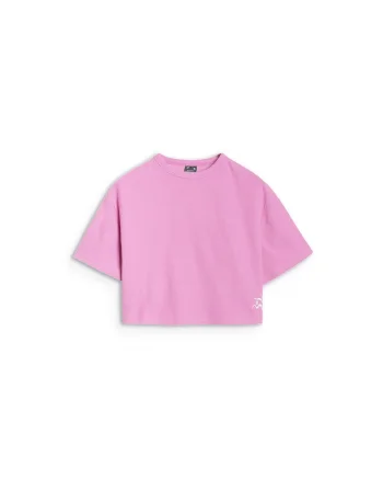 Tricou Femei  Sportstyle, Bumbac Roz, Croiala Regular, Broderie Vafe 230gsm, Marimi XS-XL