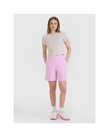 Pantaloni scurti de transpiratie dama,  roz, 60% bumbac, 40% poliester