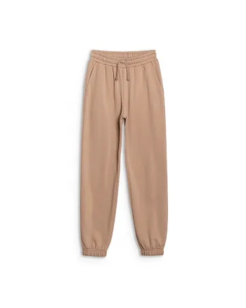 Pantaloni sport copii  bej, oversize, 78% bumbac, pentru fete