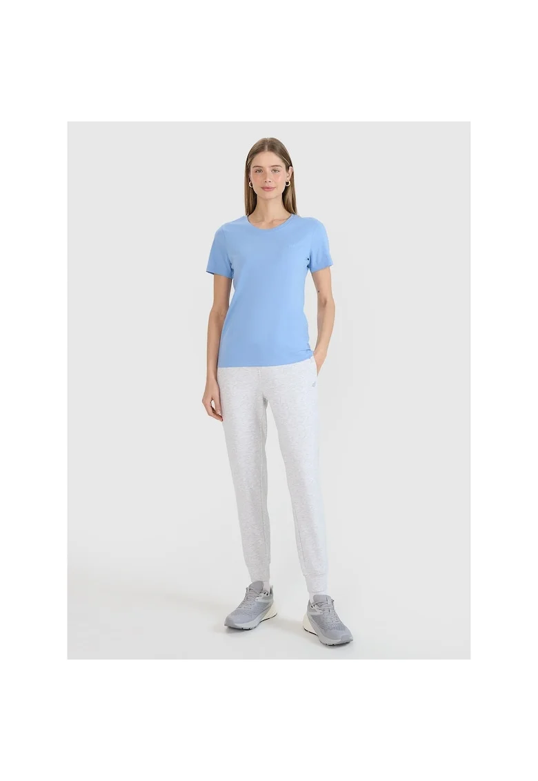 Pantaloni sport dama,  jogger, gri, bumbac 78%