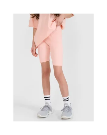 Colanti sportivi  pentru fete, roz, talie inalta, croiala slim fit, bumbac