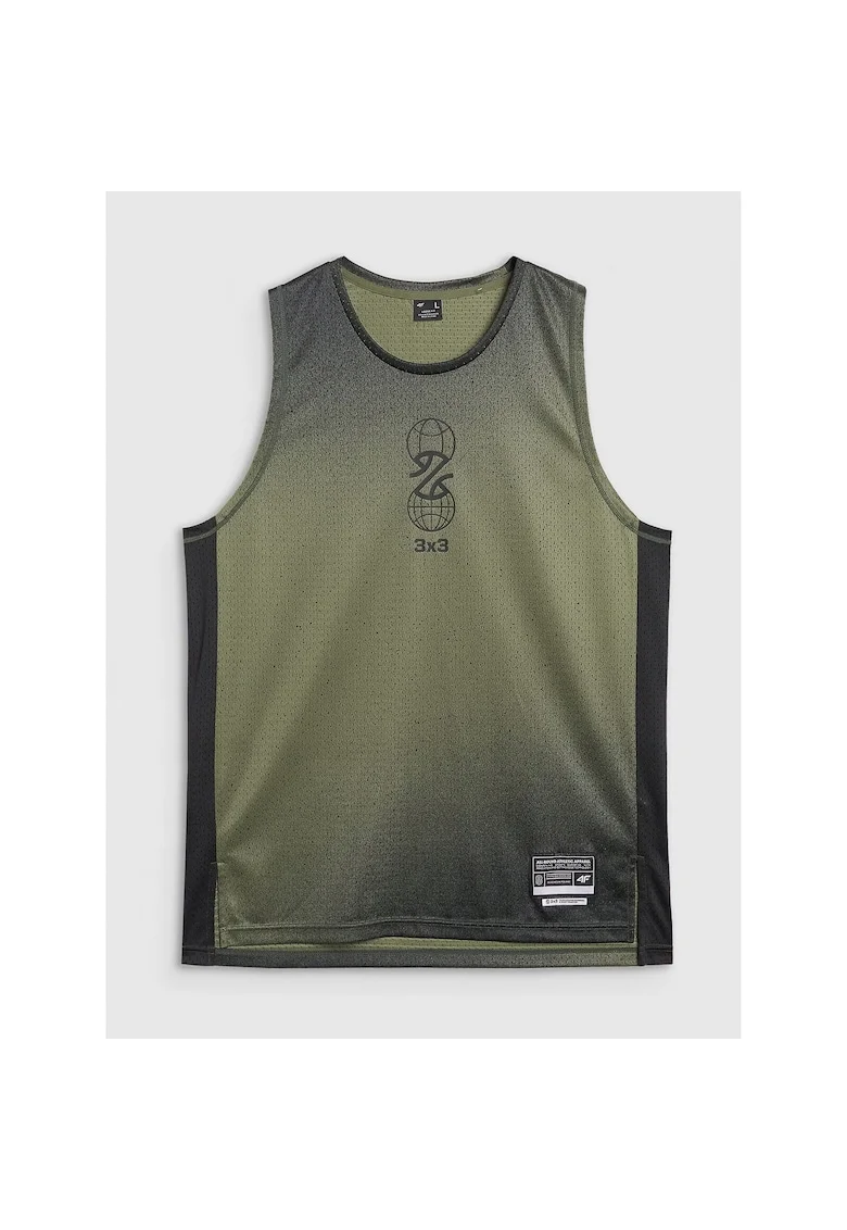 Maiou sport pentru barbati,  elastan/sintetic, supradimensionat, uscare rapida, verde
