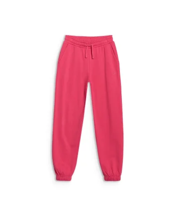 Pantaloni sport  pentru fete, roz, croiala oversize, material bumbac