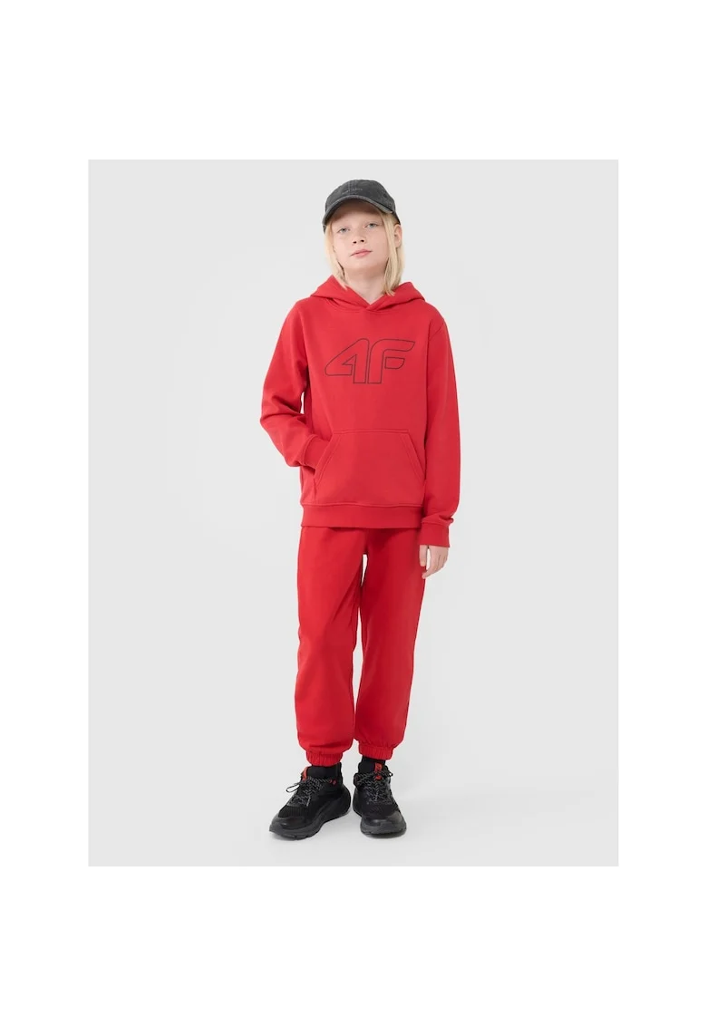 Pantaloni sport  pentru baieti, oversize, elastici, rosu, bumbac