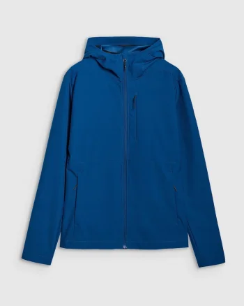Jacheta softshell barbati,  rezistenta la vant, poliester, primavara-vara, albastru