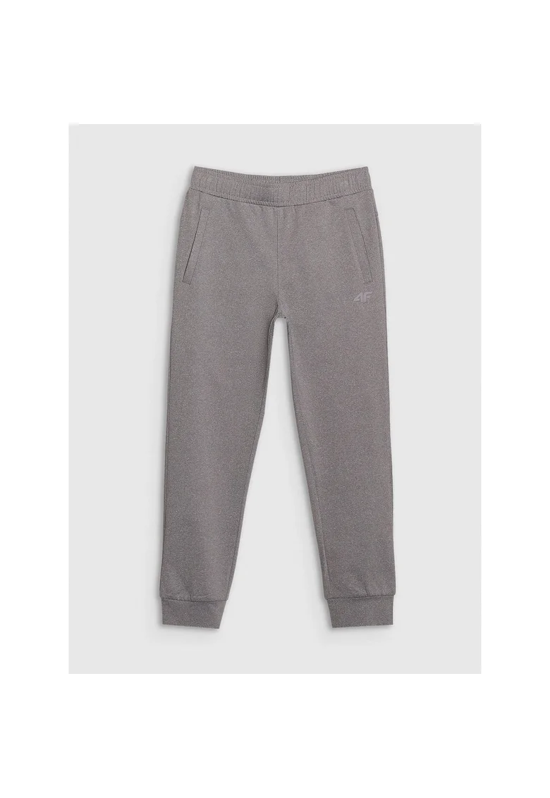 Pantaloni sport  pentru baieti, uscare rapida, gri, material sintetic