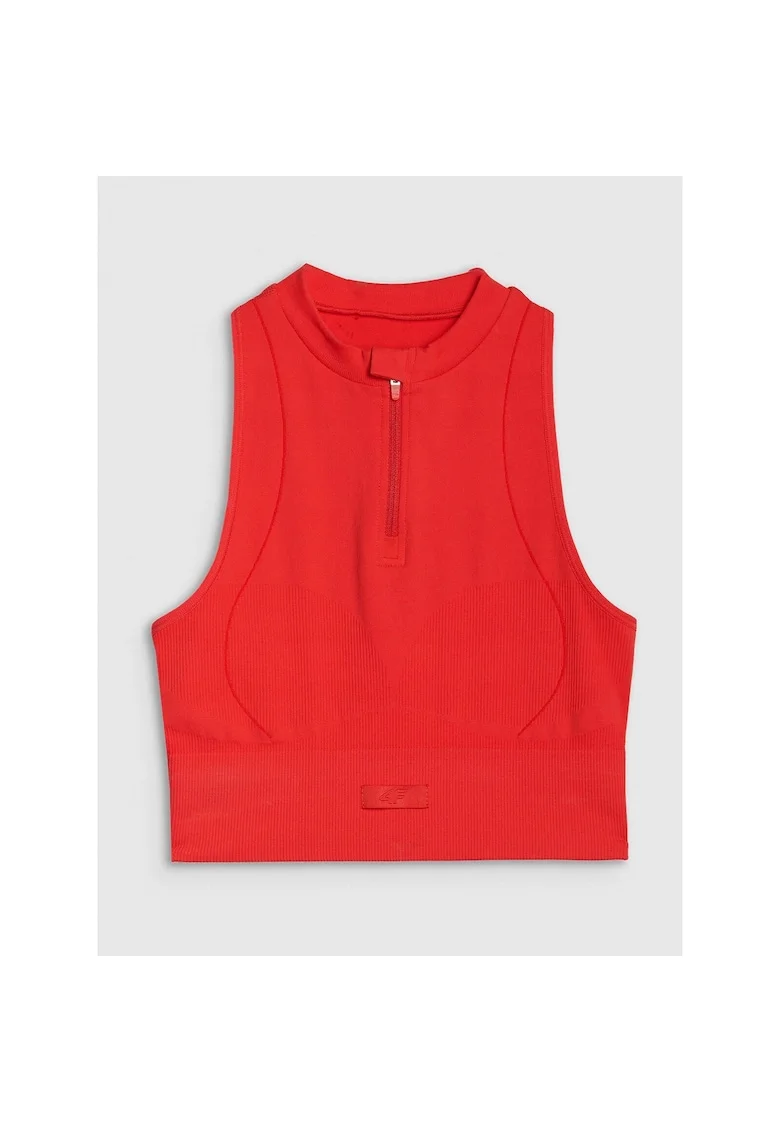 Top sport dama,  Sintetic, Slim Fit, Rosu