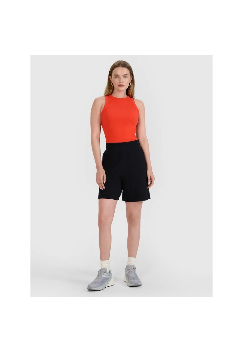 Pantaloni scurti sport  negri, 60% bumbac, 40% poliester, croiala confortabila, pentru femei