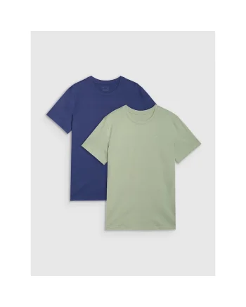 Set 2 tricouri sport barbati  bumbac, verde/albastru