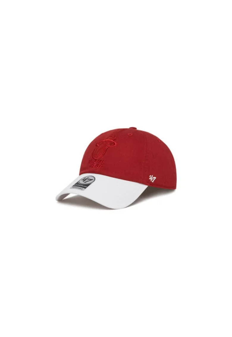 Sapca de baseball barbateasca,  305429445, material textil, rosu+alb, universal