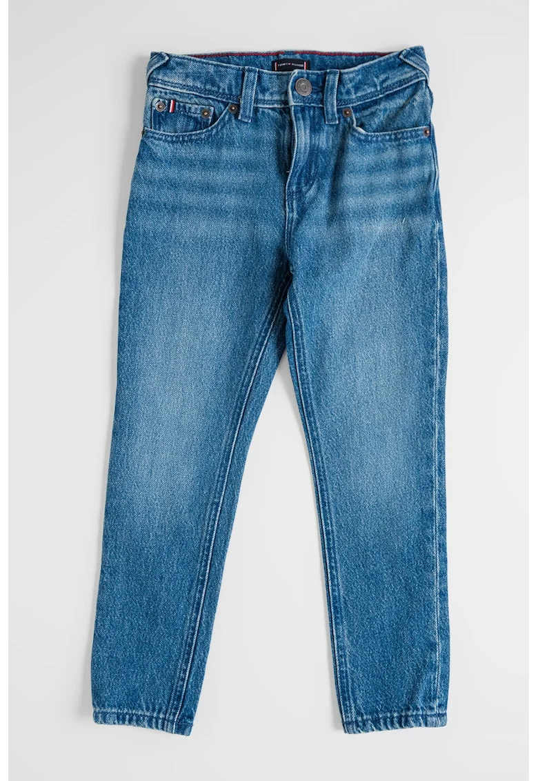 Blugi regular fit cu 5 buzunare, Albastru inchis