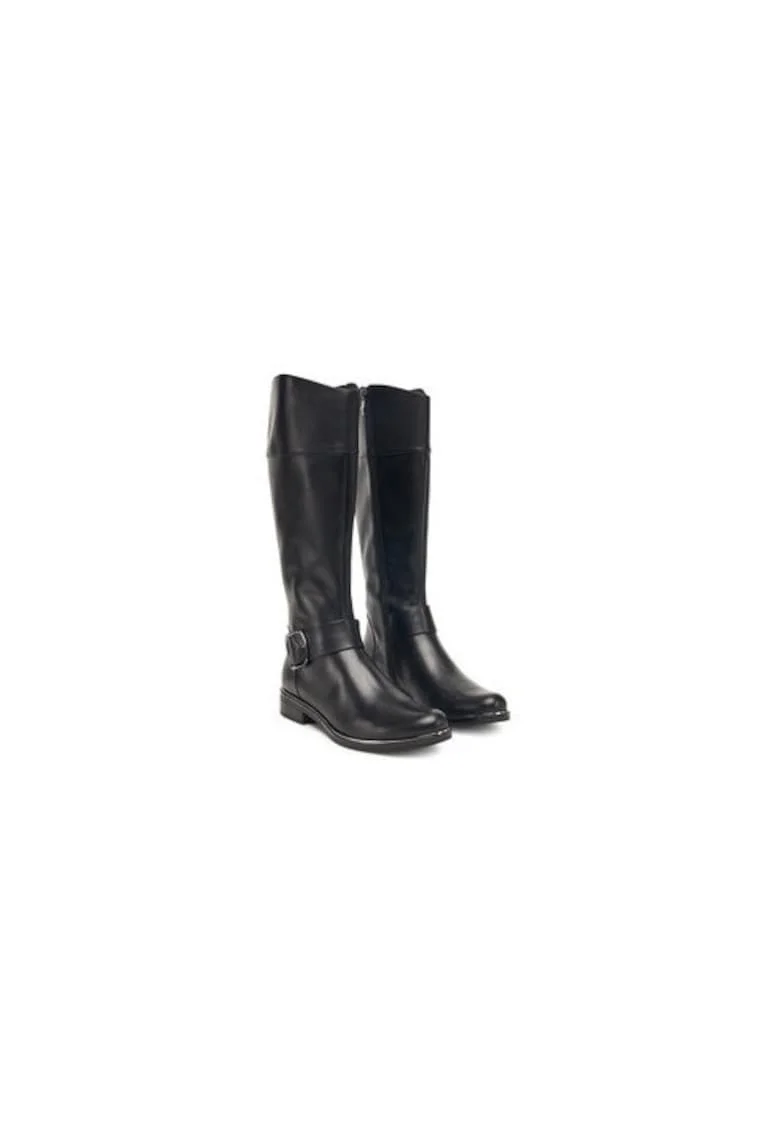Czime de calarie dama,  piele naturala, negru