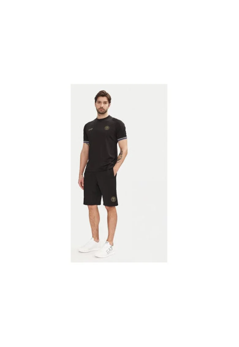 Pantaloni scurti sport barbati  Emporio Armani, 7M000260 AF13526, Poliester/Elastan, Negru, Negru