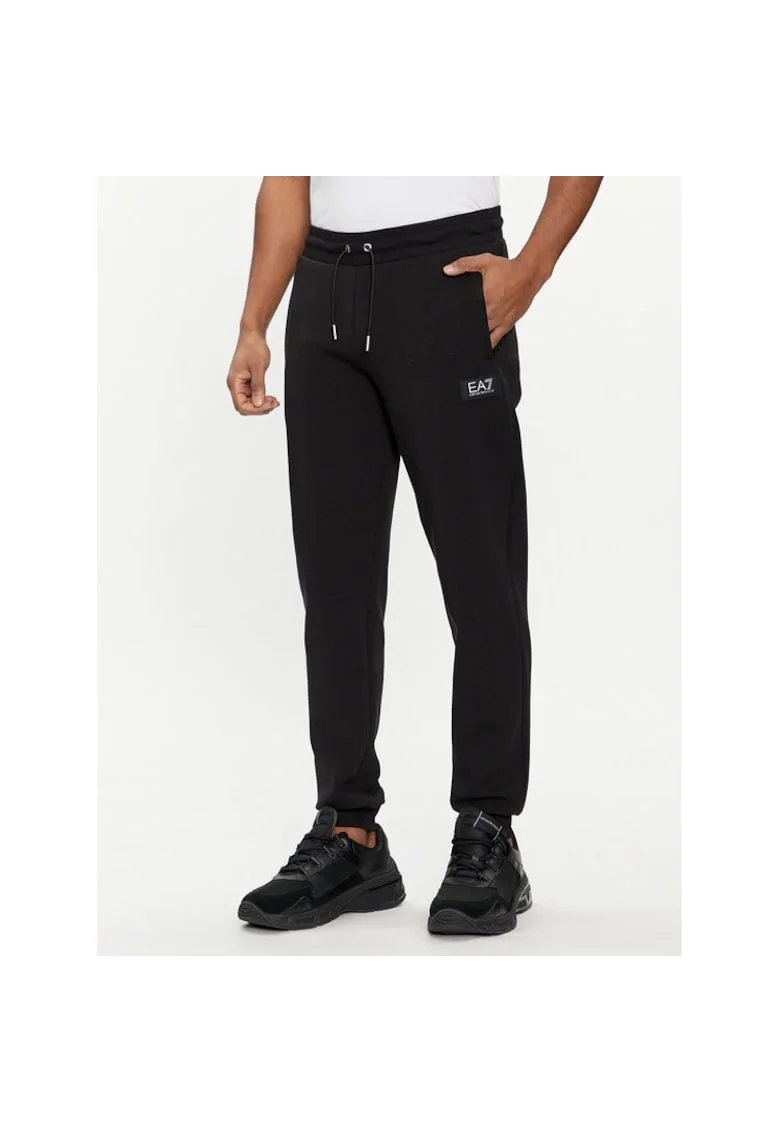 Pantaloni sport barbati,  536190, Negru, Bumbac
