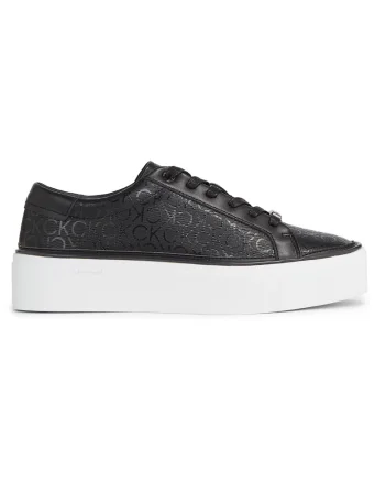 Pantofi sport  pentru Femei, flatform cupsole lace up-epi mn, HW0HW01670-0GK, Negru, Negru