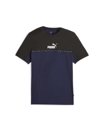 Tricou  ESS BLOCK x TAPE Tee, 673341-06, Barbati, Albastru, Albastru