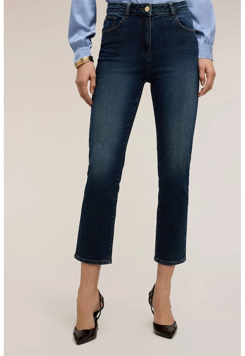 Blugi slim-fit, Albastru petrol