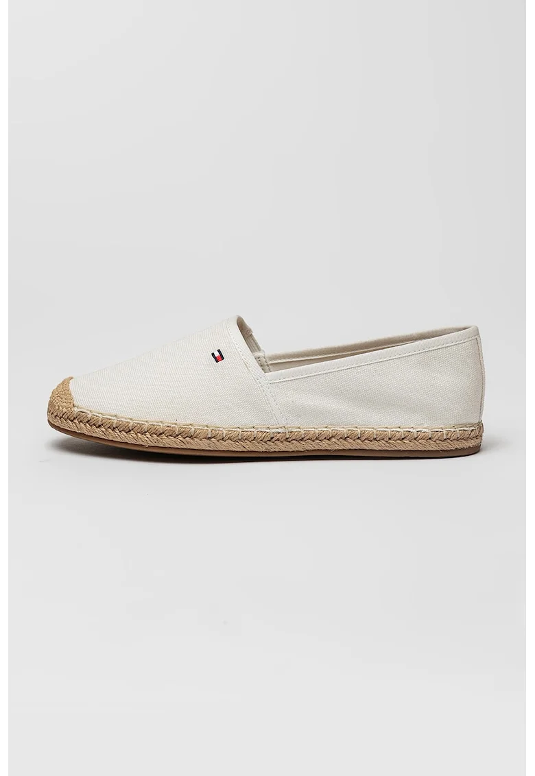 Espadrile cu detaliu logo, Alb murdar