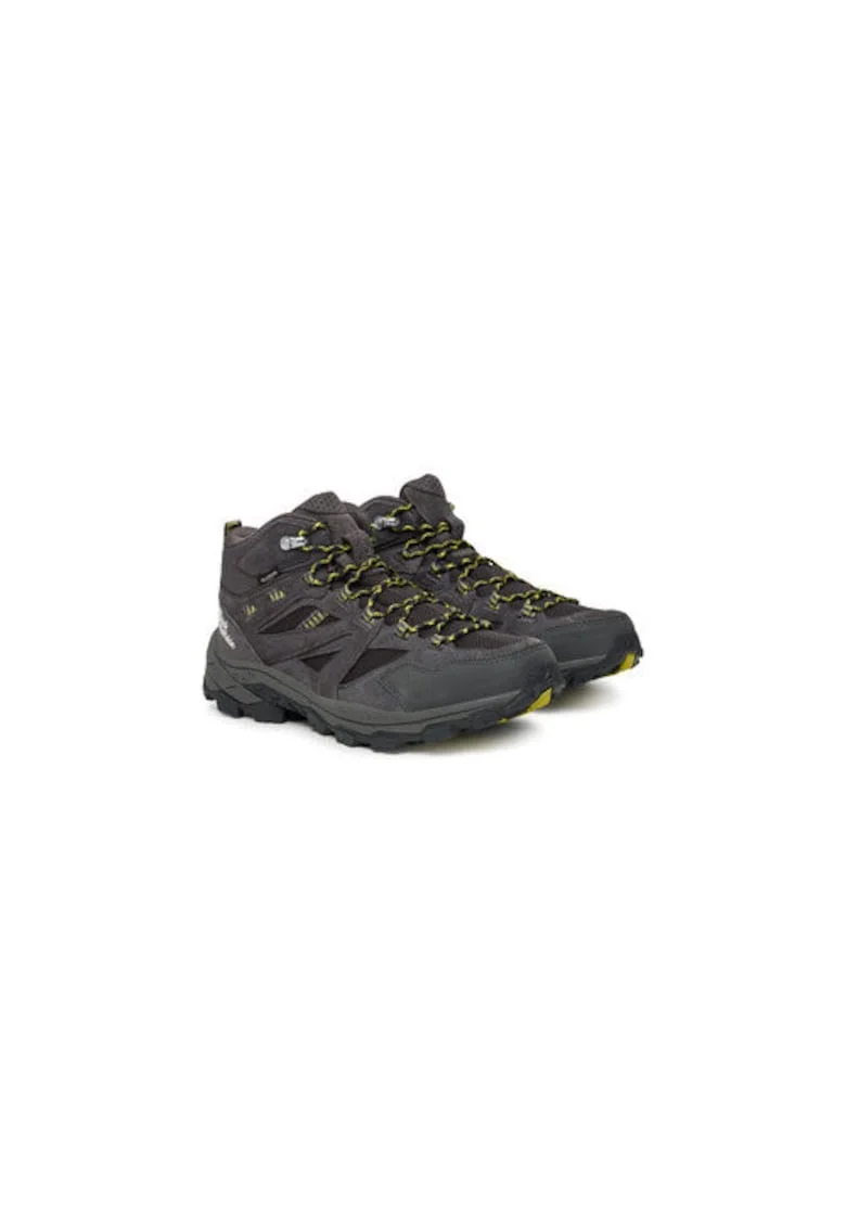 Ghete trekking barbati,  piele ecologica, gri