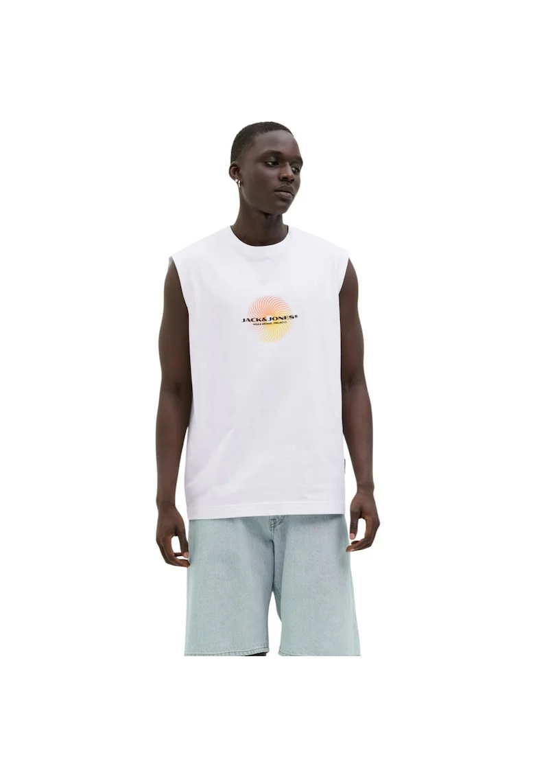 Maiou JACK &JONES Alma Sleeveless Crew 48318, Alb