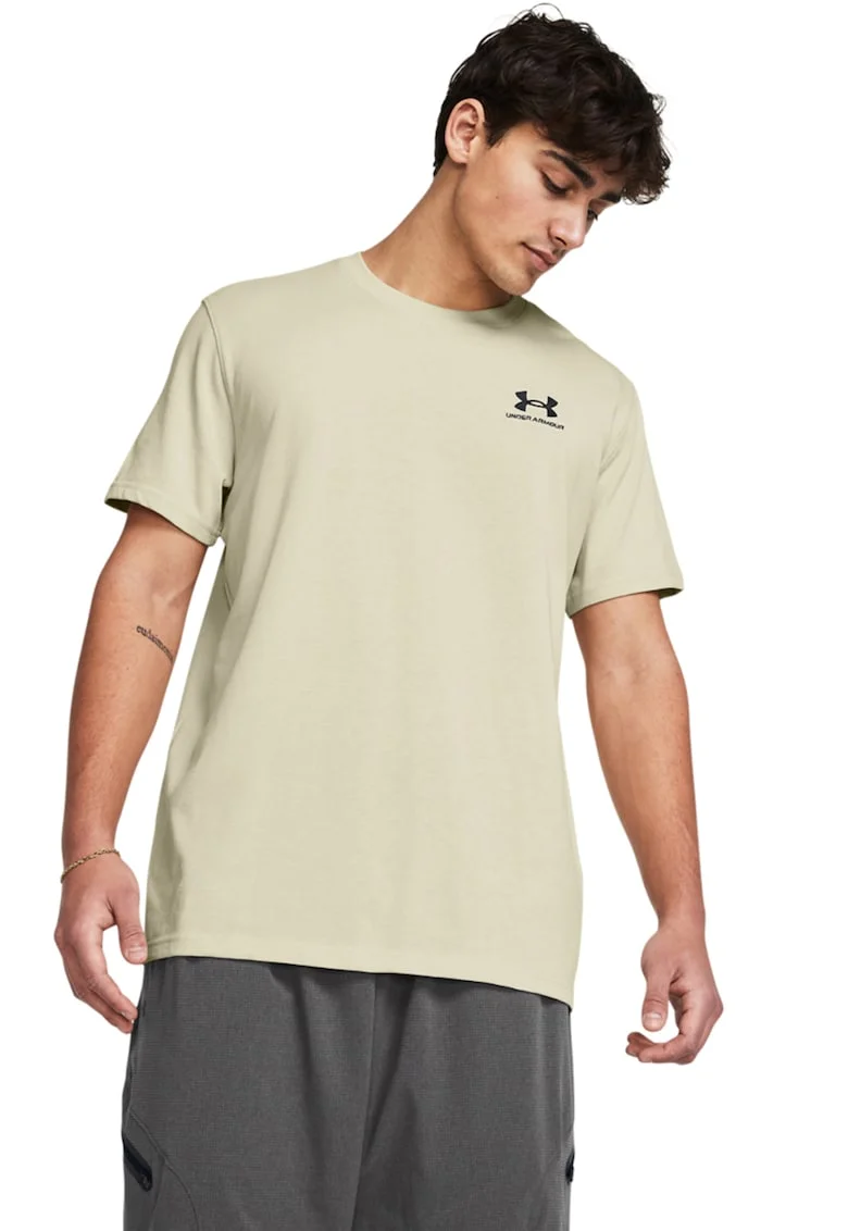 Tricou cu decolteu la baza gatului Heavyweight, Bej deschis