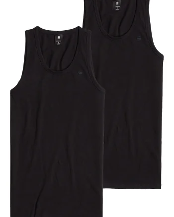 G STAR RAW, Set de top-uri cu decolteu rotund - 2 piese, Negru