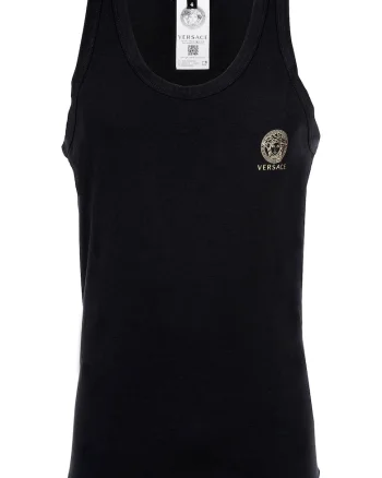 Top cu logo, Negru