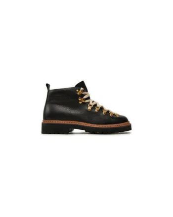 Ghete de drumetie unisex,  304422638, piele naturala, negru