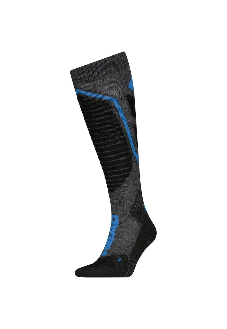 Sosete schi si snowboard  Ski Performance Kneehigh 1P, Gri/Albastru