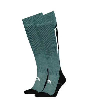 Sosete schi si snowboard  Ski Beginner Kneehigh 2P, Verde/Negru, Verde/Negru