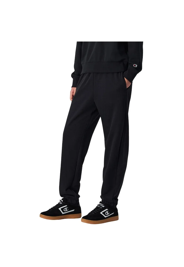 Pantaloni sport,  bumbac/poliester, negru