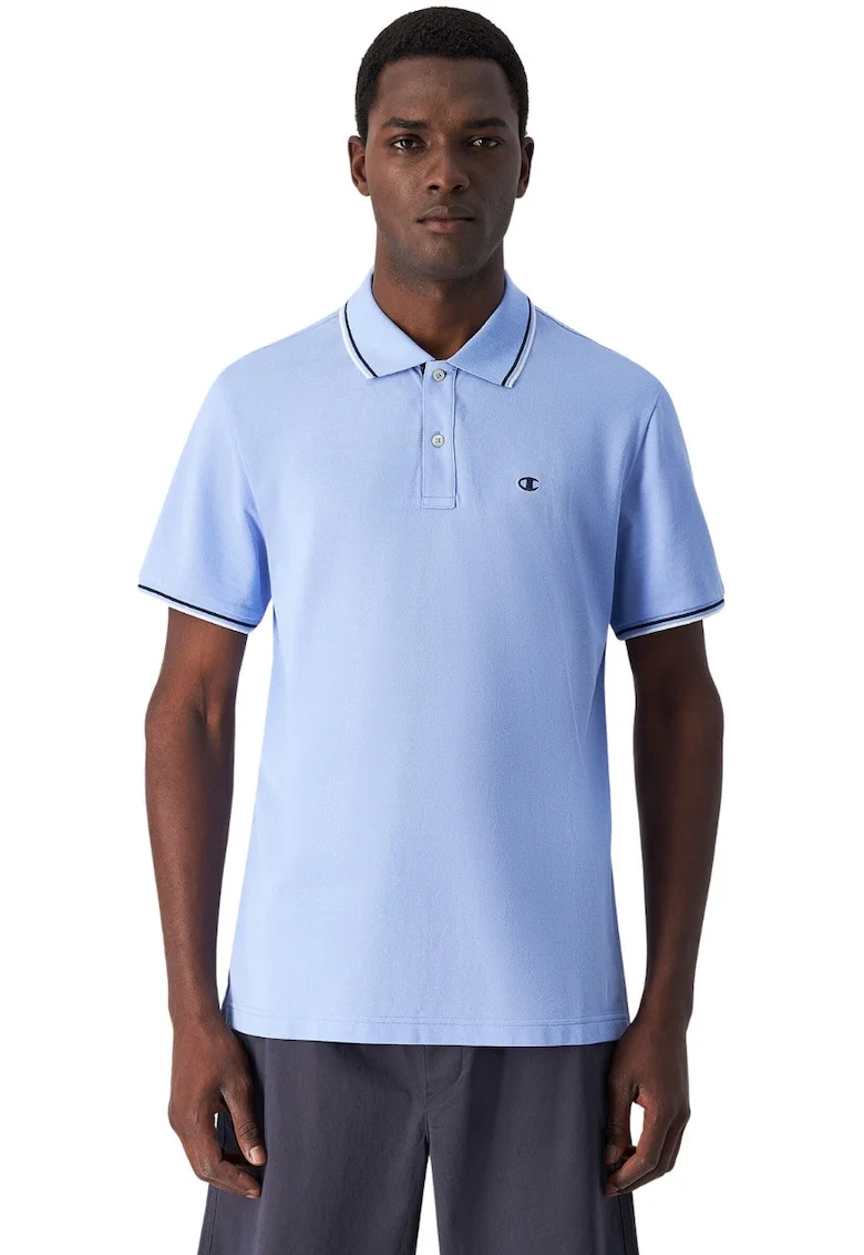 Tricou polo barbati,  bumbac, albastru deschis