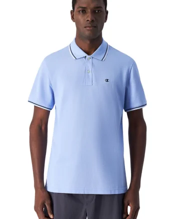 Tricou polo barbati,  bumbac, albastru deschis