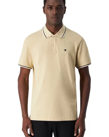 Tricou polo barbati,  bumbac, bej