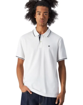 Tricou polo barbati,  bumbac, alb