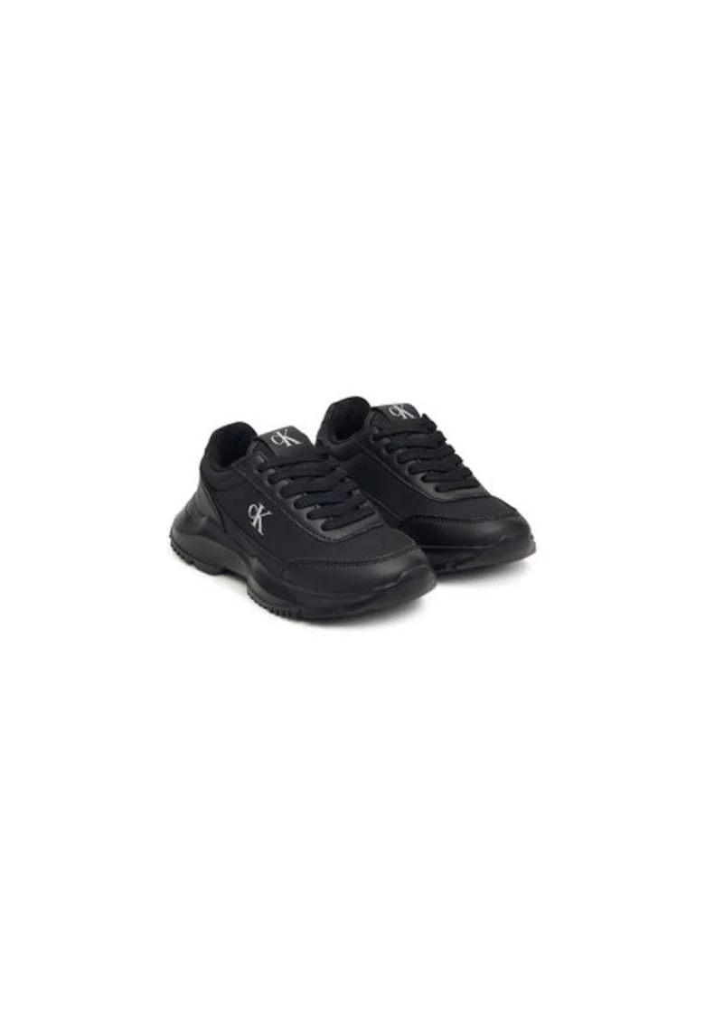 Pantofi sport fete,  material textil, negru