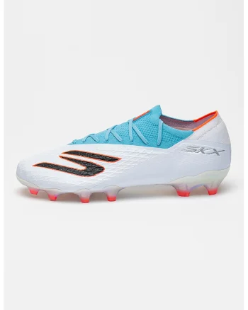 Pantofi pentru fotbal cu crampoane Skx 2 Elite, Albastru prafuit/Portocaliu mandarina/Alb murdar