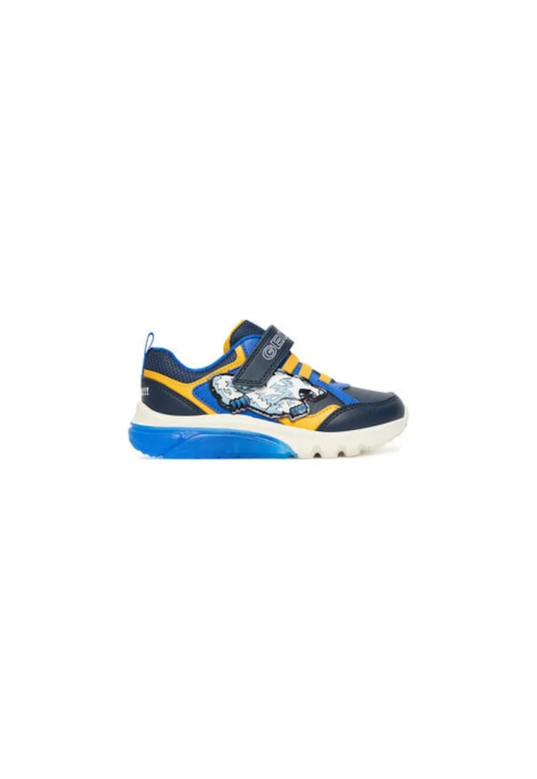 Pantofi lifestyle pentru baieti, piele ecologica,  multicolor