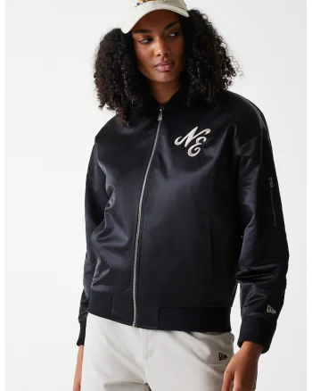 Jacheta baseball cu logo brodat, Negru
