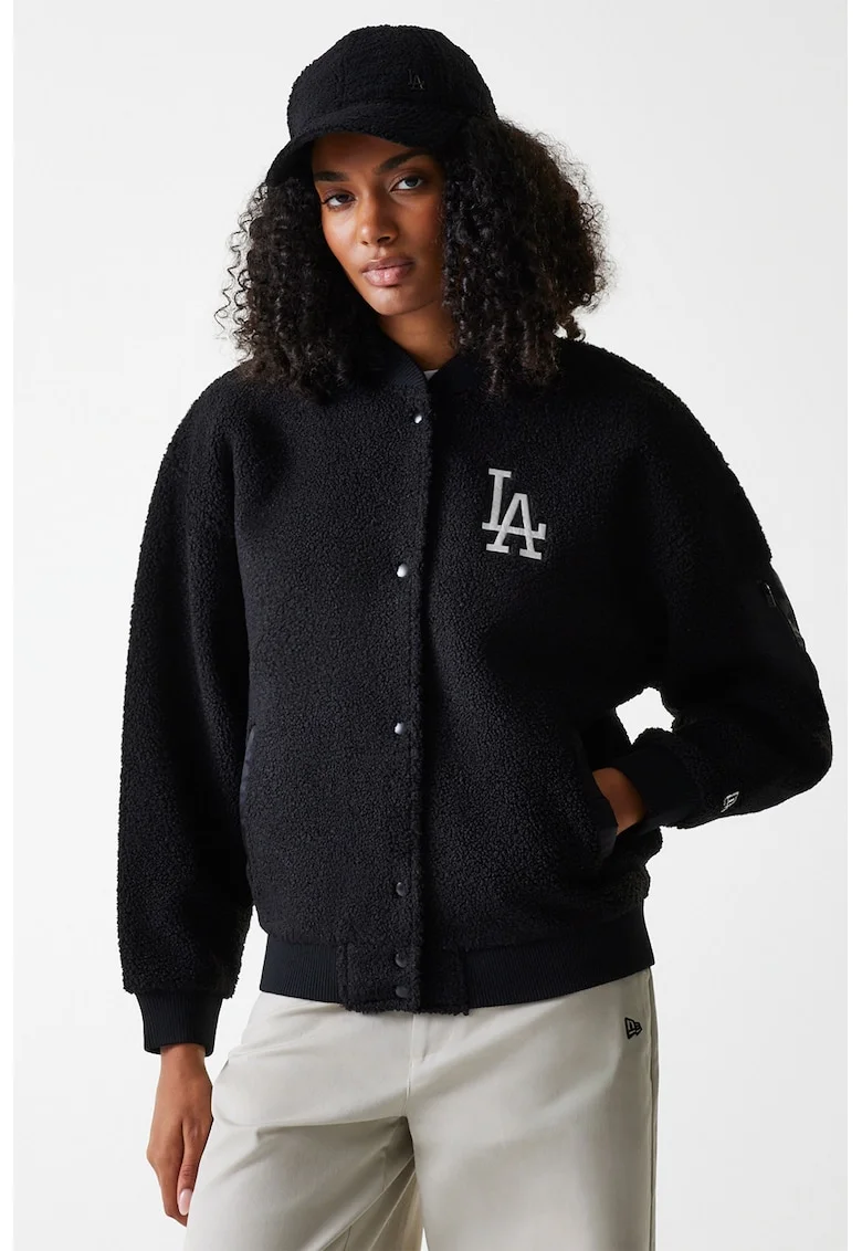 Jacheta baseball cu buzunare laterale, Negru