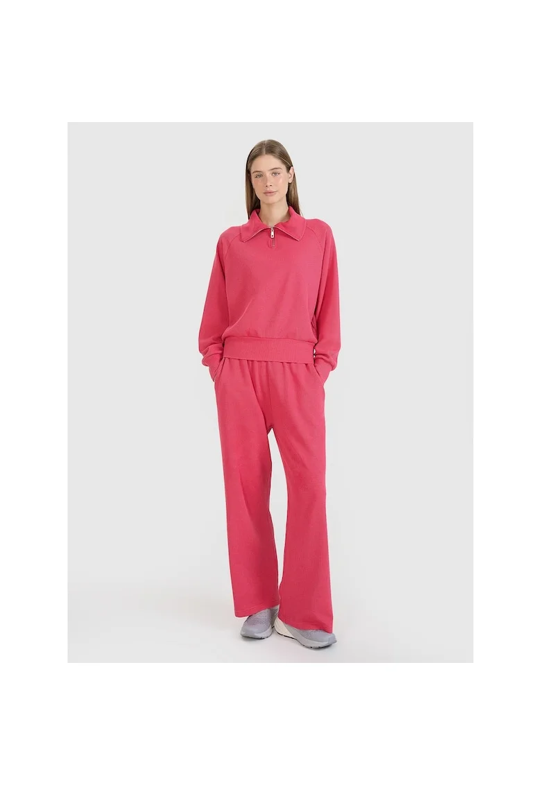 Pantaloni  Roz Oversize Bumbac, Roz
