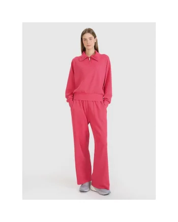 Pantaloni  Roz Oversize Bumbac, Roz