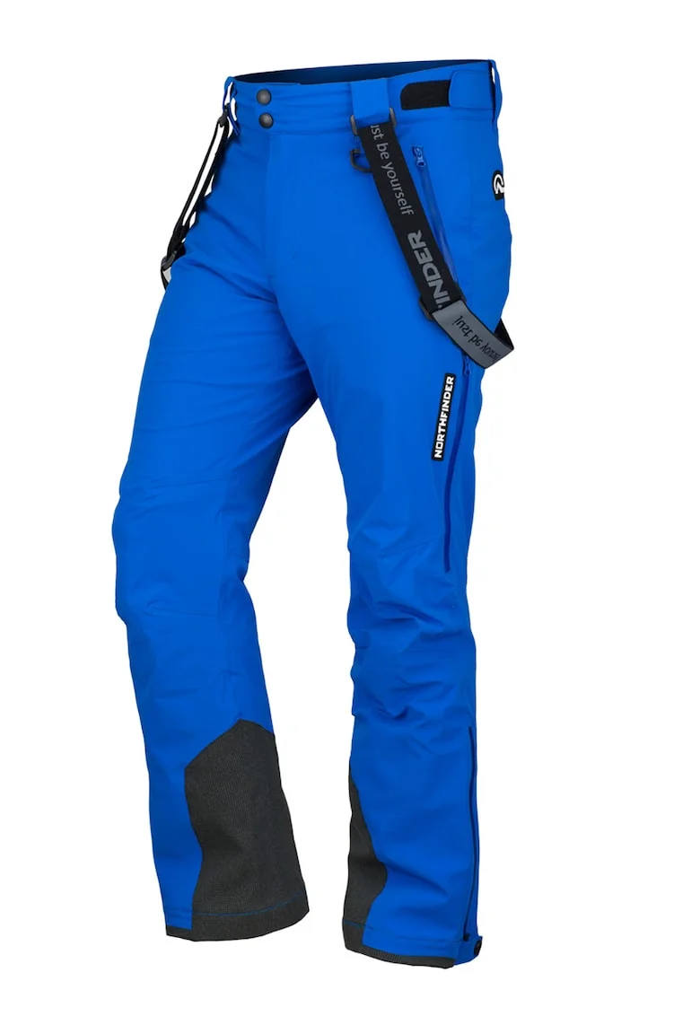 Pantaloni impermeabili si rezistenti la vant, pentru schi Howard, Negru/Albastru royal