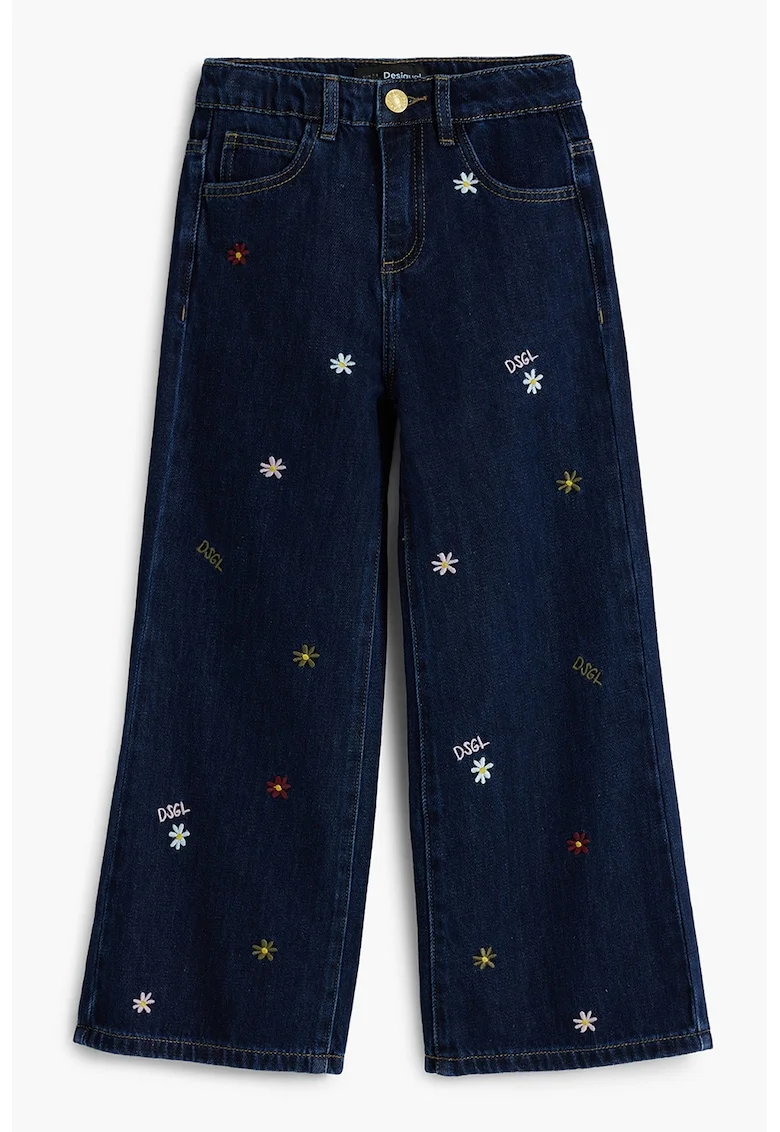 Blugi cu broderie, Bleumarin