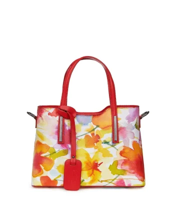 Geanta dama din piele cu model floral Mariella FF3