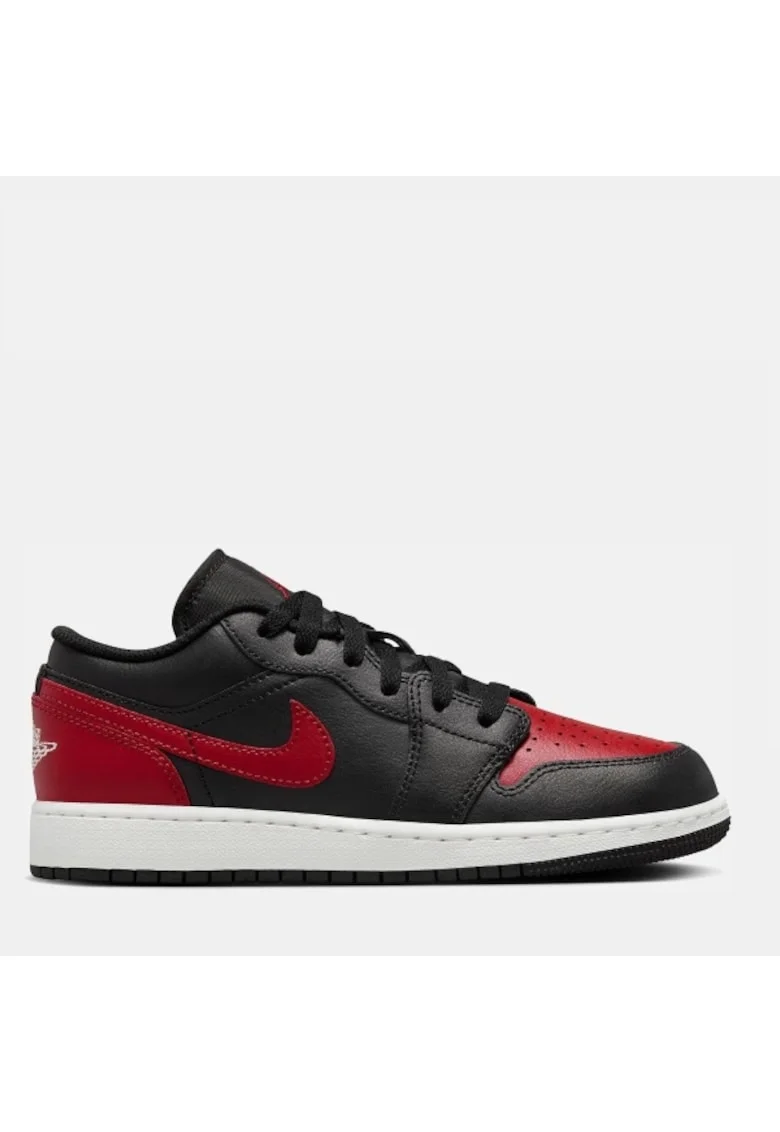 Pantofi sport baieti  Air Jordan 1 Low, piele naturala/piele ecologica, rosu/negru